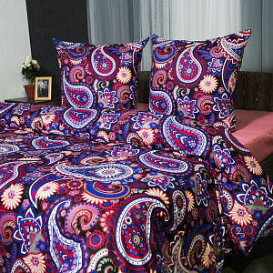 Комплект постельного белья 2спальный DE'NASTIA Восточные узоры микрофибра (70х70см-2шт) 100%Полиэстер C010401 000000000001118975