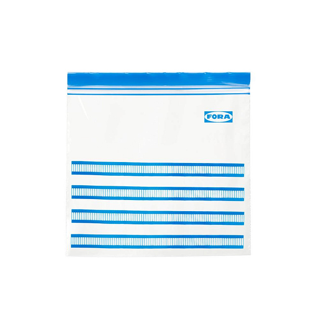 Набор пакетов 2,5л 24x25см-25шт/1,2л 19x21см-25шт FORA с замком zip lock полиэтилен 000000000001225483