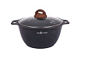 Кастрюля 2л KUKMARA Granit Ultra Induction blue антипригарное покрытие стеклянная крышка литой алюминий 000000000001208439
