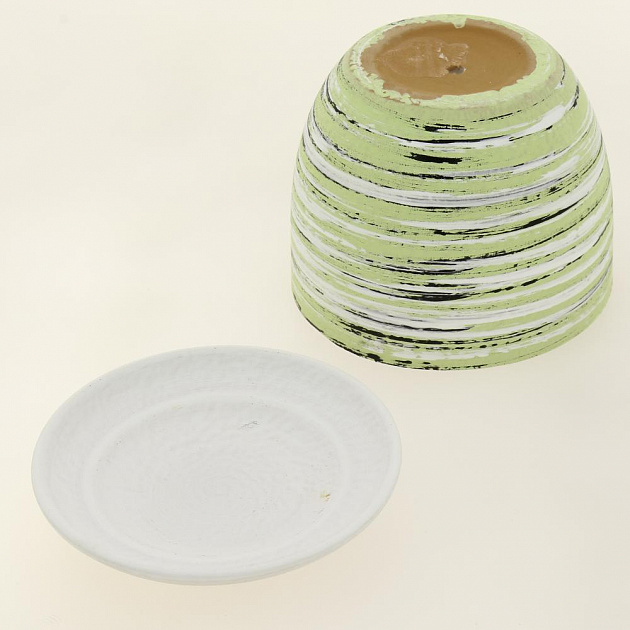 Горшок для цветов декоративный керамический Техно зеленое яблоко №4 1 л ГК 32 000000000001202938
