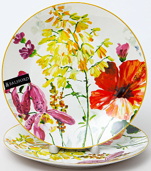 Набор тарелок десертных 2шт 20,5см BALSFORD Акварельный букет подарочная упаковка фарфор 000000000001204589