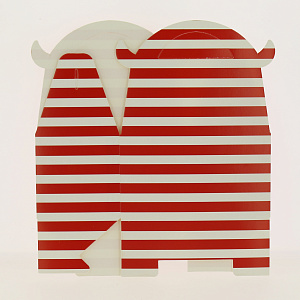 Коробка большая 20х25см 6шт красная полоска R010049 000000000001174069