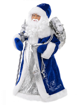 Детская игрушка (Дед Мороз В синем костюме) для детей старше 3х лет из пластика и ткани 20,5x12,5x41,5см 82524 000000000001201765