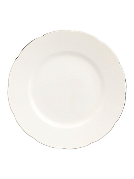 Тарелка десертная 21см DE'NASTIA OLYMPOS белая с золотистой каймой фарфор 000000000001218842