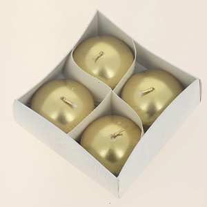 Декоративный  Набор свечей "Металлик" 4 шт. 50гр. (микс)R010700 000000000001196383