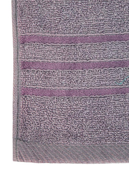 Полотенце махровое 70х130см СОФТИ бордюр 3 полоски лиловый хлопок 100% 000000000001215919