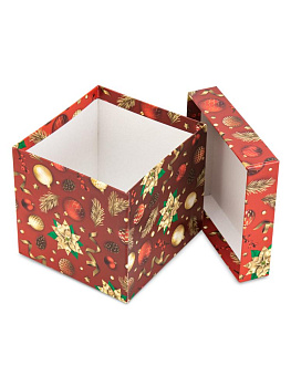 Коробка подарочная 13х13х13см ЗОЛОТАЯ МАГИЯ куб 000000000001228417