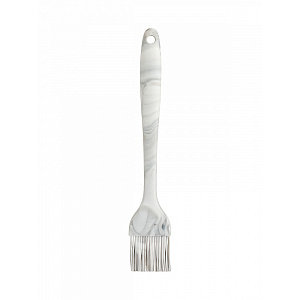 Кисточка кулинарная 26x4,5x1,5см DE'NASTIA мрамор серый/белый силикон 000000000001224640