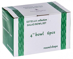 Набор пиал 6шт 200мл BALSFORD Эстелла Марианна золото/красный подарочная упаковка фарфор 000000000001197891