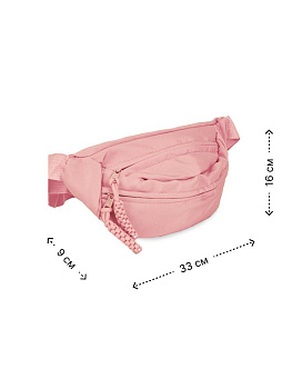 Сумка поясная 33х16х9см розовый полиэстер 000000000001227588