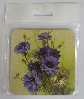 Набор пробковых подставок - 2 шт. 9,5см*9,5см, состав:  пробка на стрип-ленте 000000000001182615