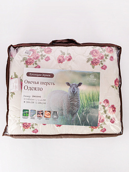 Одеяло евро 200х220см СТОЛИЦА ТЕКСТИЛЯ Овечья шерсть 300г/м полиэстер 000000000001205855