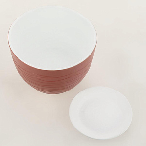 Горшок для цветов декоративный керамический Полоса коралл №1 4л ГК 15 000000000001200882