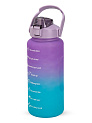 Бутылка для воды 2л  градиент фиолетовый пластик 000000000001228494