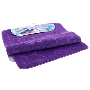 Набор ковриков для ванной ЭКО фиолетовый, 2 шт. 000000000001176911