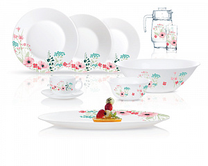 ROSE POMPON Набор столовой посуды 46 предметов LUMINARC N2083 000000000001176505