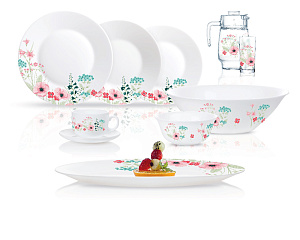 ROSE POMPON Набор столовой посуды 46 предметов LUMINARC N2083 000000000001176505