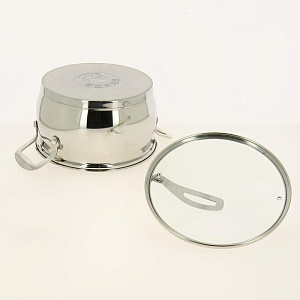 Кастрюля 3,2л SWEET HOME Дискавери стеклянная крышка ручки из нержавеющей стали нержавеющая сталь 000000000001189603