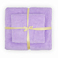 Набор полотенец 35х75см+140х70см фиолетовый микрофибра полиэстер