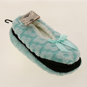 Туфли домашние (тапки) цветочек бирюзовый р.35-37 100%пэ J000075(35-37) 000000000001192950