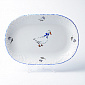 Блюдо овальное 29см CMIELOW Рококо Гуси фарфор