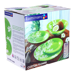 Столовый набор Cotton Flower Luminarc, 19 предметов 000000000001061794