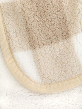 Плед 200x220см DE'NASTIA Уютный клетка бежевый полиэстер 000000000001216569