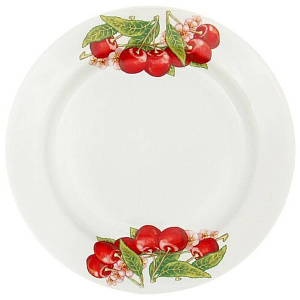 Тарелка фарфор десертная 240 мм супадкий край Вишня,069502 000000000001193489