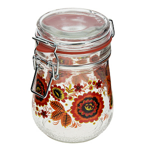 Банка для хранения сыпучих продуктов Хохлома, 450мл, стекло 000000000001160446