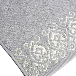 Полотенце махровое 70х130см LUCKY Итальянский бордюр светло-серый хлопок 100% 000000000001212850