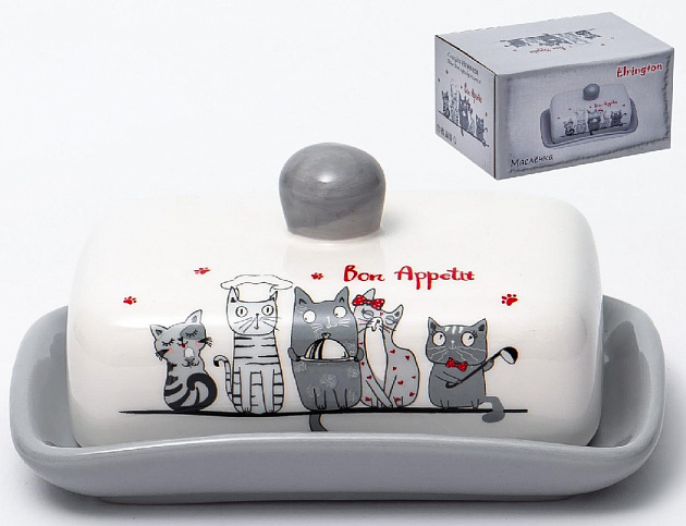 Масленка ELRINGTON КОТЫ-ПОВАРЯТА подарочная упаковка керамика 000000000001211192