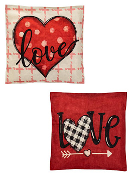 Чехлы для подушек декоративные 2шт 44х44см с принтом в ассортименте хлопок/лен 000000000001229199