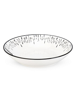 Тарелка суповая 20см ELRINGTON MILA SHANY белый/черный керамика 000000000001228510