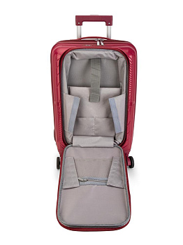 Чемодан на колесах S (36х22х55см) абстракция с дополнительным отделом красный PP 000000000001226567