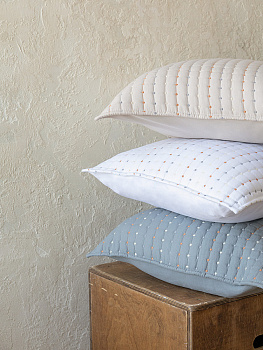 Наволочки декоративные 50x70см 2шт DE'NASTIA Polka dot серый полиэстер 000000000001230728