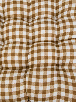 Подушка на стул 40x40см Клетка крупная бежевый полиэстер 000000000001229002