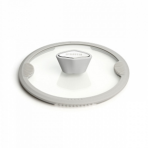 Сковорода с крышкой 20см DE'NASTIA глубокая силикон серый алюминий 000000000001223612