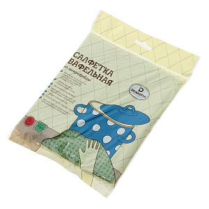 Салфетка вафельная DE'NASTIA 40х60см микрофибра T977009 000000000001124747