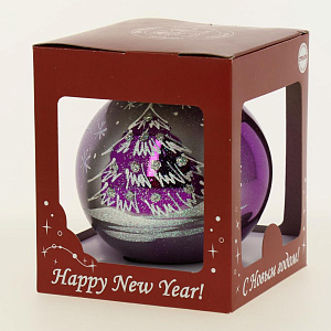 Шар 5 Елка с шарами стекло 10см NP-1765 000000000001039373