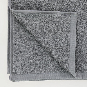 Полотенце махровое 50х90см АЛТЫН АСЫР гладкокрашеное без бордюра плотность400гр/м2 серое хлопок 000000000001210011