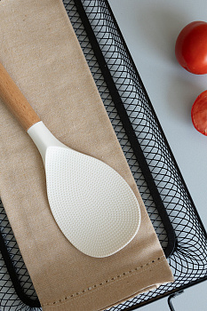 Ложка для мультиварки23x7,5смDE'NASTIAдеревянная ручка молочный букСиликонНейлон 000000000001228988