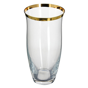 Ваза Золотая Полоса Bohemia, 23 см 000000000001089437