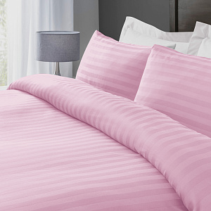 Комплект постельного белья Евро 70х70см-2шт LUCKY коралловый страйп-сатин хлопок 000000000001218137