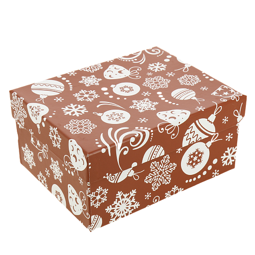 Коробка подарочная 190x150x90мм РУТАУПАК Елочные игрушки прямоугольная 000000000001208356