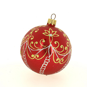 Декоративное украшение 9см Шар 4,5 БИРЮСИНКА Корона стекло 000000000001179989