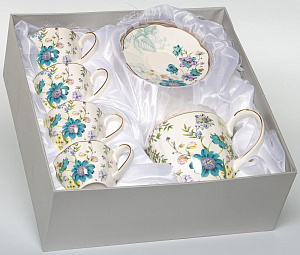 Сервиз чайный 9 предметов (чашка 250мл-4шт/блюдце-4шт/чайник 1,25л) BALSFORD Арма подарочная упаковка фарфор 000000000001205655