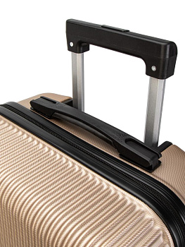 Чемодан на колесах M (42х26х65см) геометрия золото ABS 000000000001226515