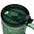 Кружка с трубочкой 400мл зеленая стекло 000000000001221918