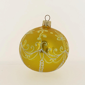 Декоративное украшение 9см Шар 4,5 БИРЮСИНКА Корона стекло 000000000001179989