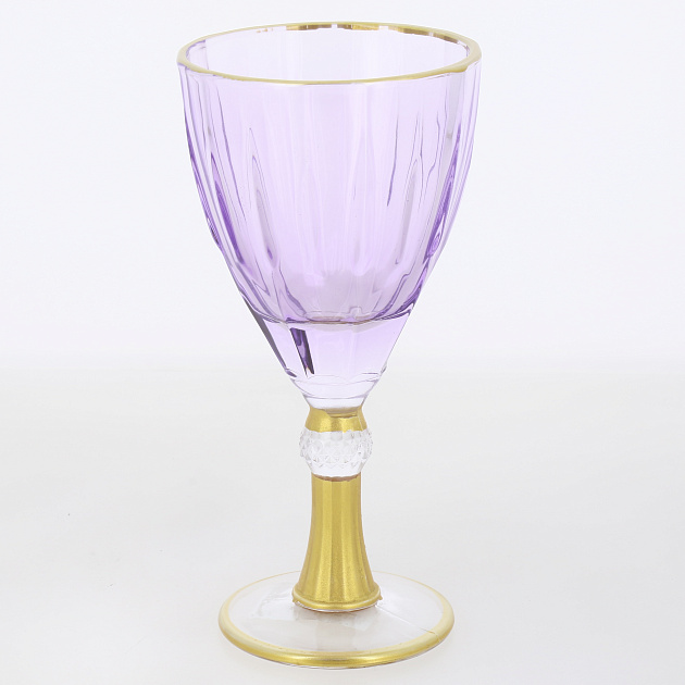 Кубок для вина 1шт 300мл с золотом фиолетовый стекло 000000000001214028